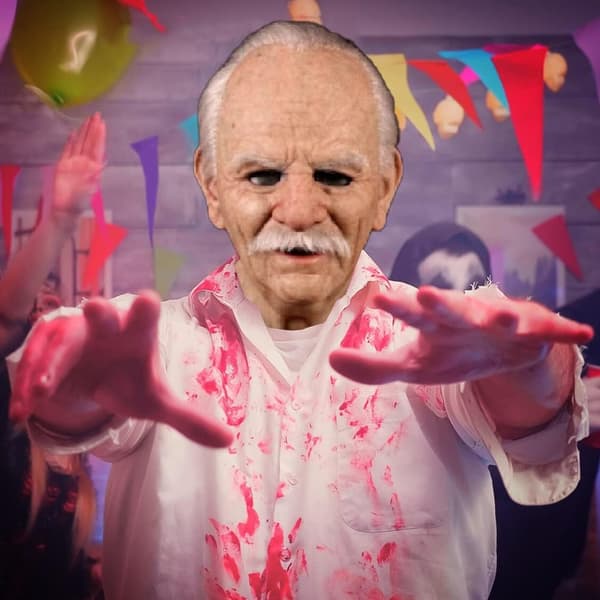 Halloween-lateksimaski, Vanha Mies Dekor Realistinen Maski B