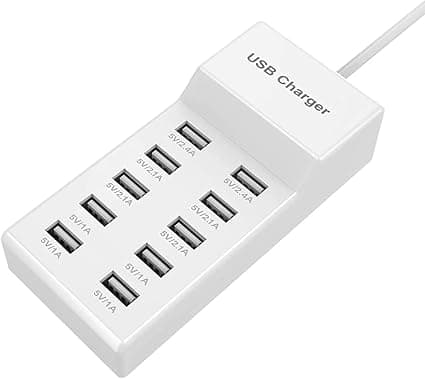USB-oplader, 10-ports USB-stik, multiport USB hurtigopladning
