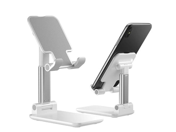 Telefonholder - iPadholder - Foldbar - Op til 10 tommer White Vit