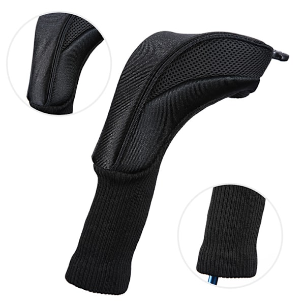 Golf Driver Wood Head Club Covers Svart Sort