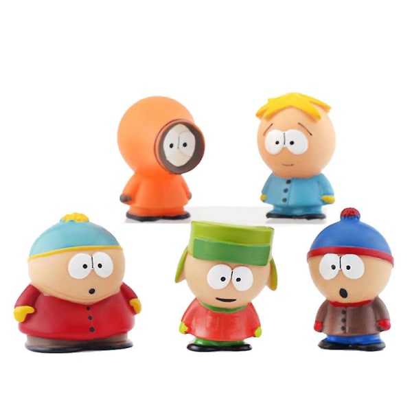 5 Pvc South Park actionfigurleksaker populära modellleksaker