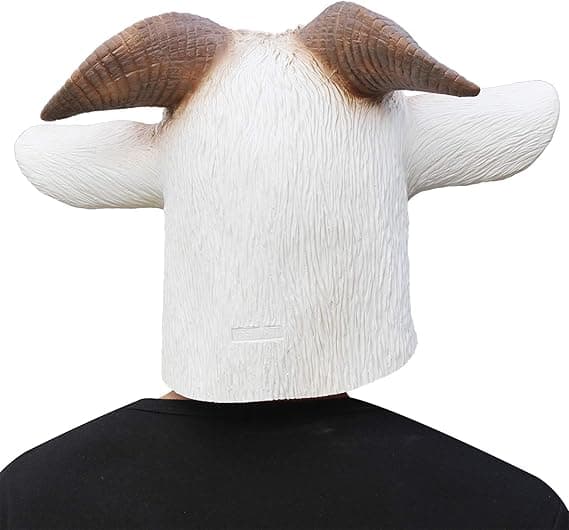 Deluxe Halloween-kostymefest Latex Dyrehode Maske Geit