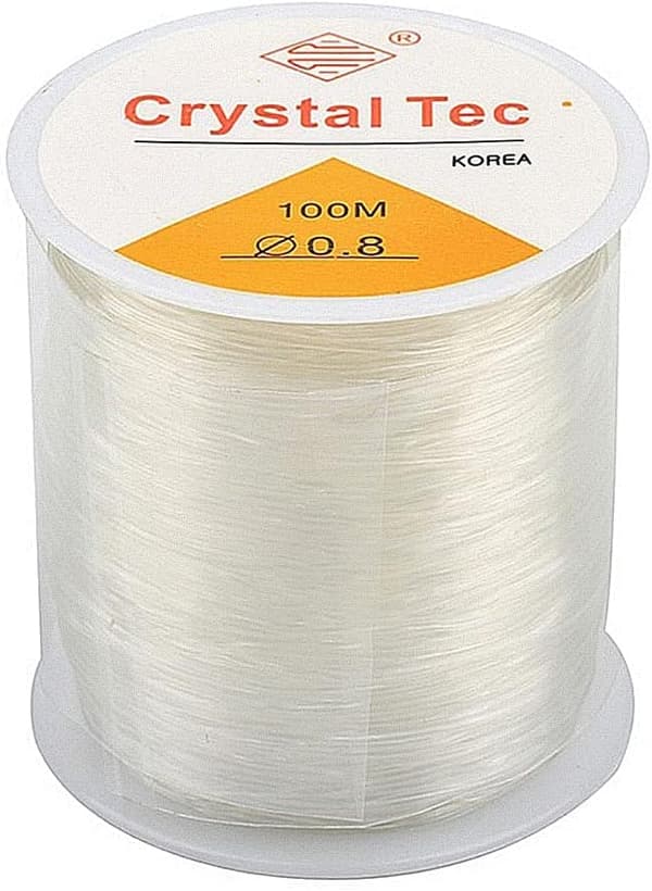 Elastisk perlektråd 100M Elastisk armbåndstråd 0,8 mm Transparent Elastisk Stretchtråd for armbåndslaging Smykker Perlehalsband håndverk