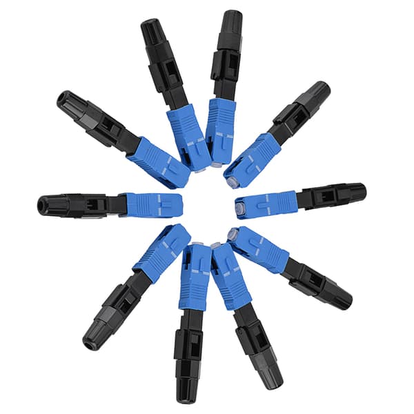 HF 10 stk/pakke SC/UPC Single Mode Fiberoptisk Hurtigkobling Hurtigadapter til FTTH/ODF