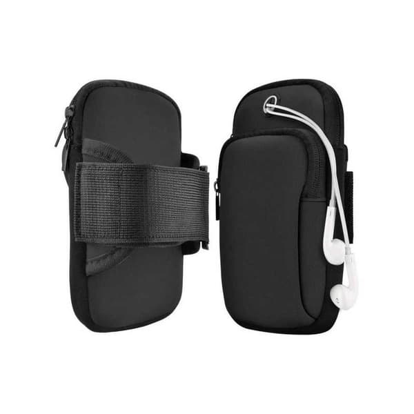 Robust og komfortabelt sportsarmbånd for iPhone / Android smarttelefoner Black Svart