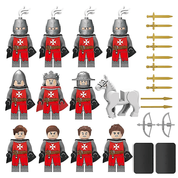Knight Military Mini Figures Set, medeltida riddare armé leksak, armé actionfigur, samlingspresent till barnfans