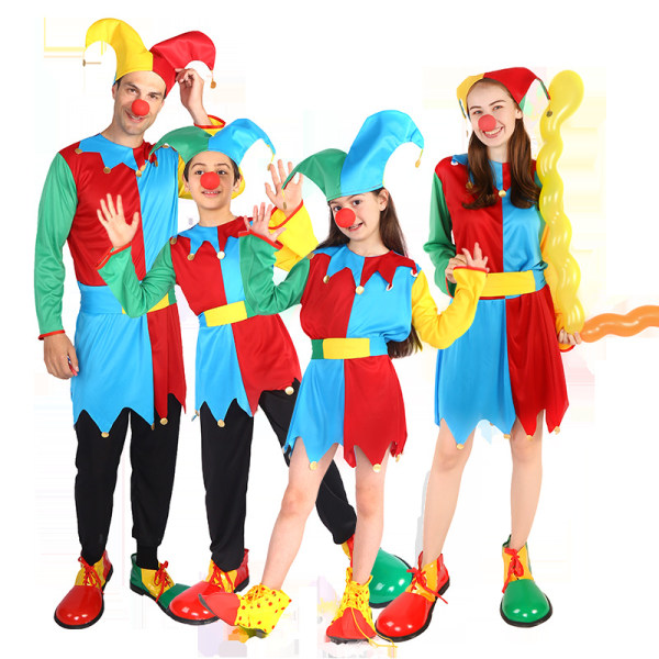 Clown Holiday Dräkt Set Förälder-Barn Carnival Party Halloween Boys Men's adult sizes