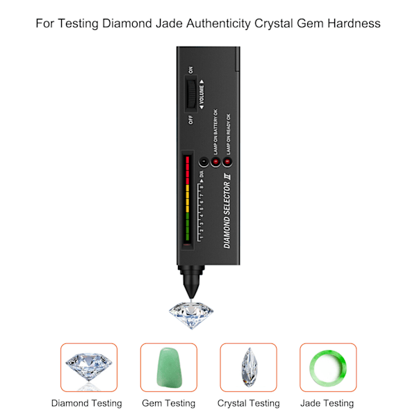 Diamond Selector II Professionell LED Diamanttestare Diamantindikator Smycken Ädelsten Kristall Jade Väljare Testpenna Verktyg Hög Noggrannhet