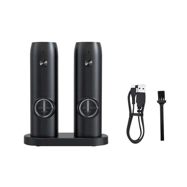 1/2/3 Elektronisk Pepperkvern USB Oppladbar Justerbar Dobbel med base Double with base 1Set