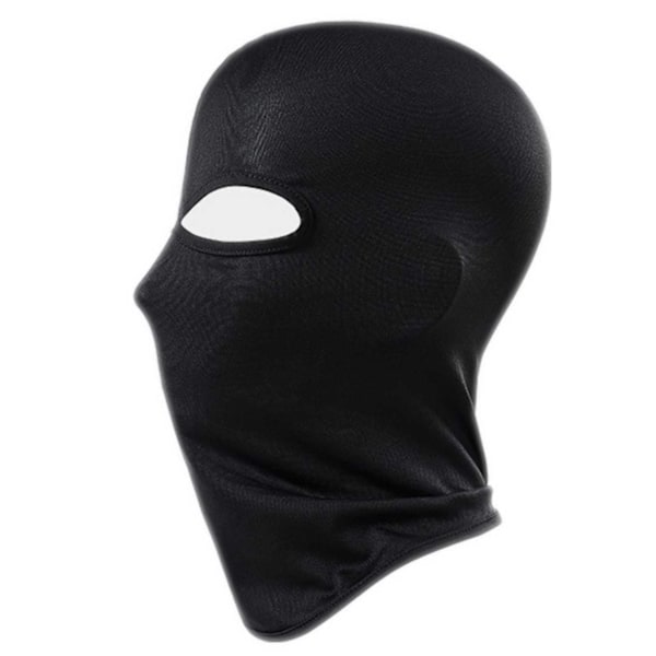 Tunn Svart Balaclava Skidmask Rånarluva 2 Hål svart black