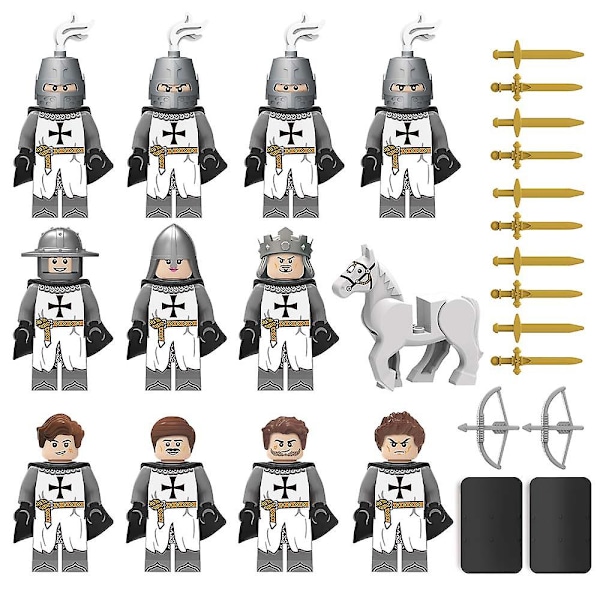 Knight Military Mini Figures Set, medeltida riddare armé leksak, armé actionfigur, samlingspresent till barnfans
