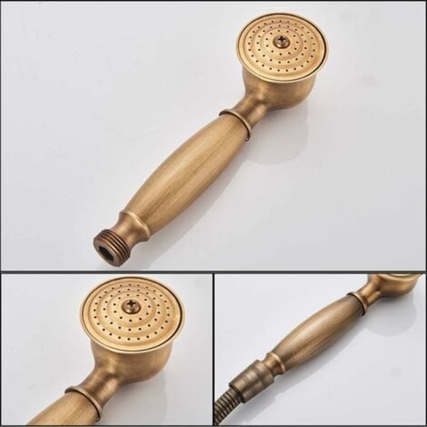 Retro Badblandare med Dubbelhandtag Retro Badblandare Mässingsduschblandare Badkarsblandare med Mässingshanddusch MAGIC
