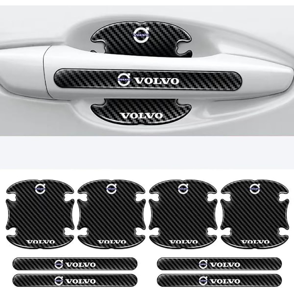 8-pack dörrhandtagsskydd för Volvo XC60 XC90 XC40 S90 S60 V60 V40 - Repskydd för bildörrhandtag (2 st)