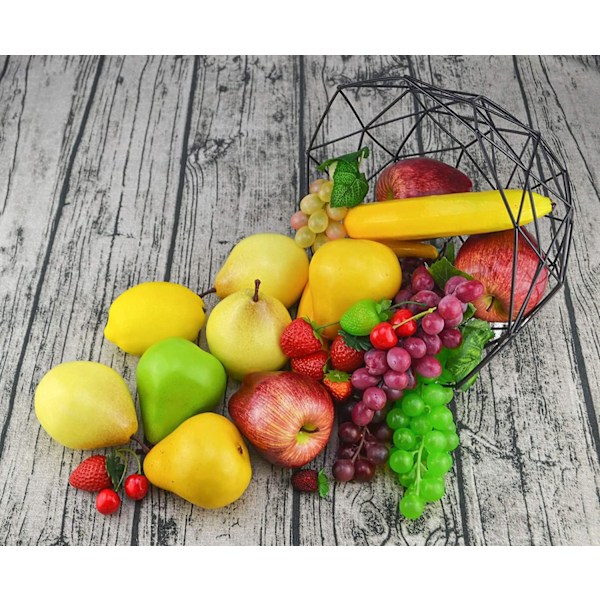 Konstgjorda gula bananer, naturtrogen simulering, falsk frukt, heminredning, kök, dekoration, 5-pack