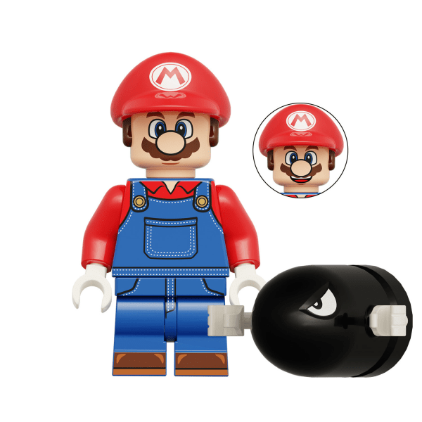 Super Mario Building Blocks Action Minifigur Leksaker Present för barn