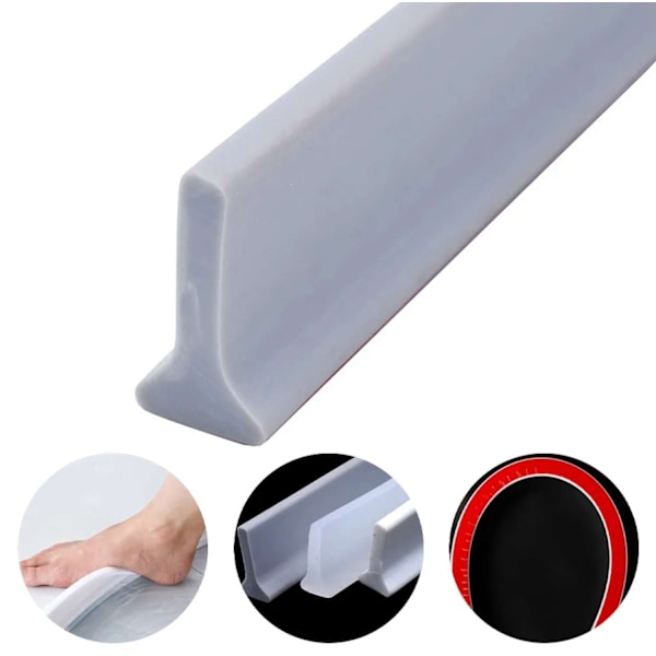 Vattenpropp Vattenhållarremsa - 200cm - Dusch - Badrum White Vit
