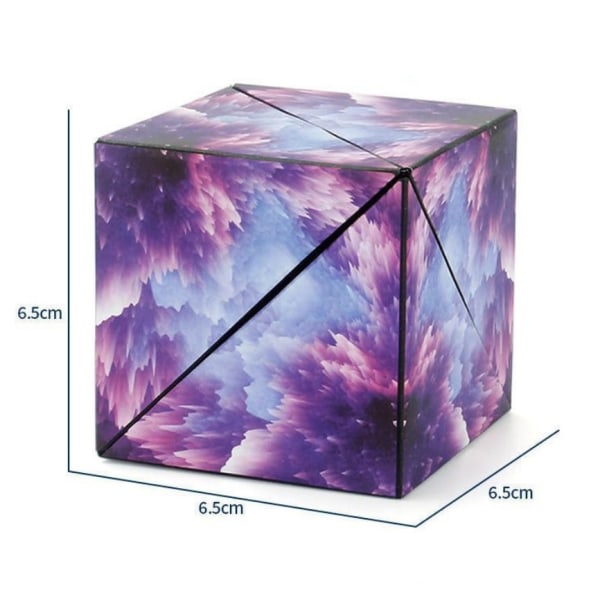 Magnetic three-dimensional geometry Rubik's cube toy purple