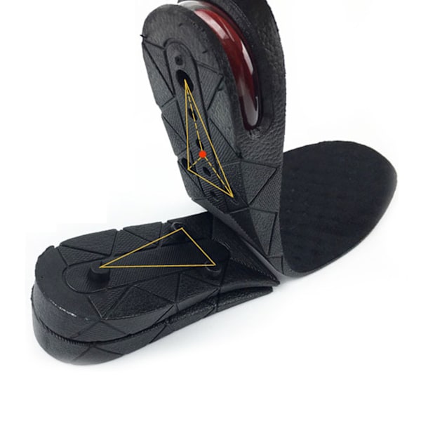 Pituutta lisäävät pohjalliset, kenkien sisäosat, jotka lisäävät pituutta jopa 7 cm, musta black