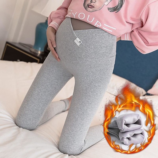 Pregnancy Leggings Plysj grey