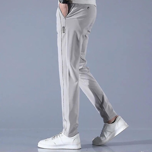 Golfbukse for herre Hurtigtørkende lang Komfortabel fritidsbukse med lommer CMK Dark Grey 28