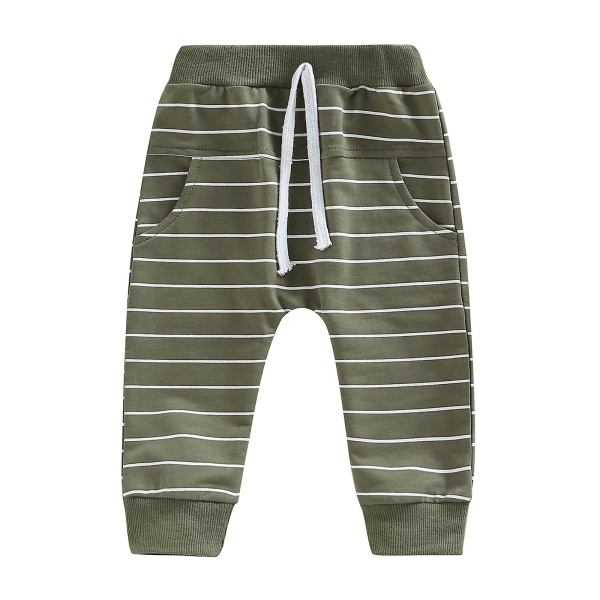 Kids Baby Boys Pants Infant Cotton Harem Pants Casual Trousers Toddler Active Joggers Pants CMK Green 12-18 Months
