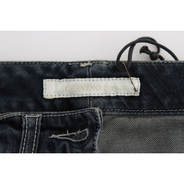 Ermanno Scervino Blue Cotton Blend Slim Fit Jeans - Dametøj Jeans & bukser CMK Blue IT40|S
