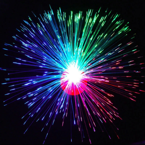 Farvet LED fiberoptisk natlampe Holiday Decoration Stars