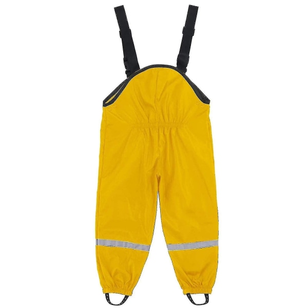 New 2023 Unisex Children's Rain Dungarees Windproof And Waterproof Mud Trousers Changzhao CMK Yellow 86