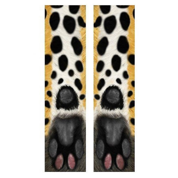 3D Morsomme Unisex Stretch Print Animal Runde Sokker Cheetah