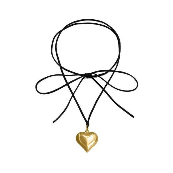 Pendant Necklaces Alloy Material Love Pendant Choker For Women Jewelry Gift CMK Black Gold color