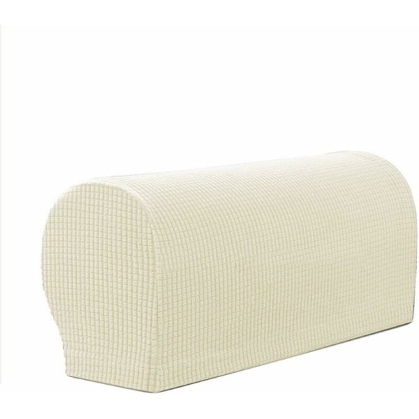 Sofa Armrest Covers Soft Elastic Armrest Covers Sofa Cover Non-Slip Chair Arm Cover Protection - White