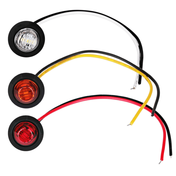 10x Lastbil Bus Båd Trailer Sidemarkeringslys Lampe 3LED Markeringslys Rødt hus rødt lys