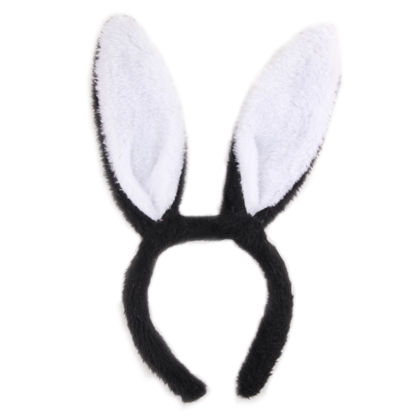 Plysj Bunny Ears Pannebånd Hårbånd Tilbehør Halloween black