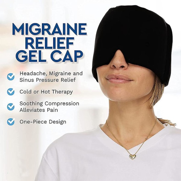 Fitting Gel Is Huvudvärk Migrän Relief Hat black