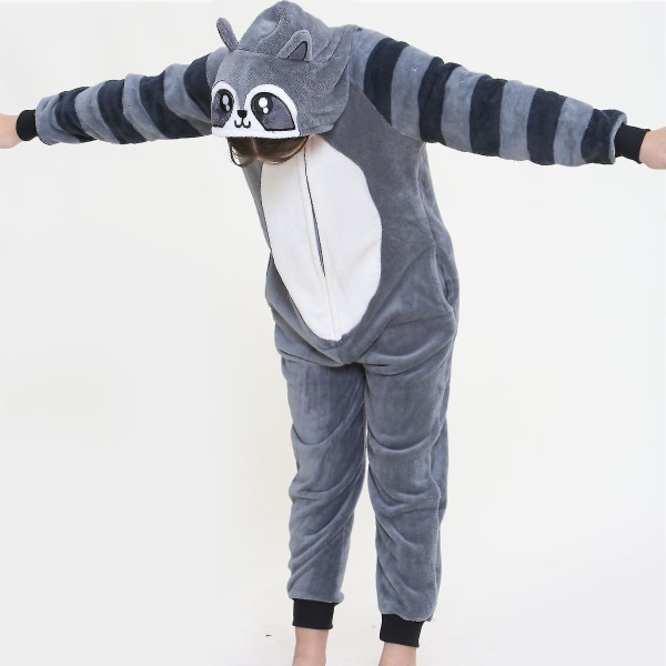 Lasten unisex Super Soft Fleece Raccoon Onesie -j K 11-12 Years