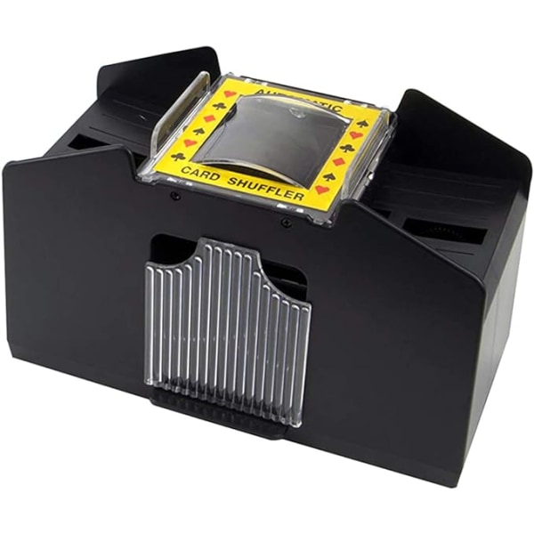 【Tricor-butik】 Automatisk kortblandare elektrisk pokerkortblandare, lämplig för hemmafestklubbar 4 Deck (Battery 2)