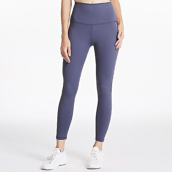 Leggings med høy midje for kvinner, myke elastiske, ugjennomsiktige mageleggings, plussstørrelser Fitness Yoga Stretch Xinda CMK blue A XL