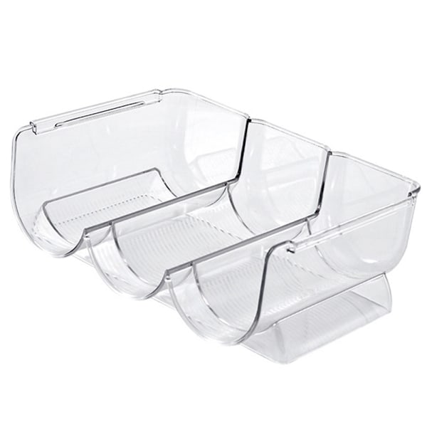 Stackbar Transparent Plastvinflaskehållare för Hemvisning - Rymmer 3 Flasko 3 layers