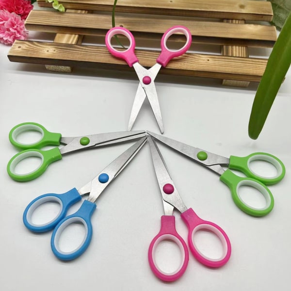 3PC barns liten sax Student Plast Candy Safety Safety scissors mixed color