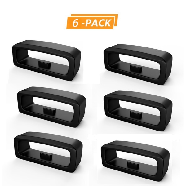 6pcs Chic Silicon Watchband Ring Buckle Anti-fall Accessories
