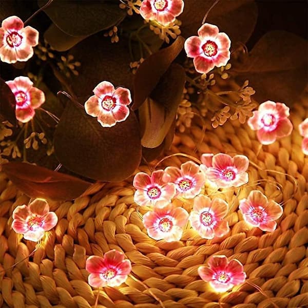 Solcelledrevne Kirsebærblomster 4m 40led Vanntett Hage