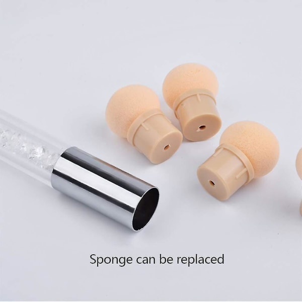 Sponge Brush Applicator 4 Erstatningsværktøj til gengivelse af neglekunst