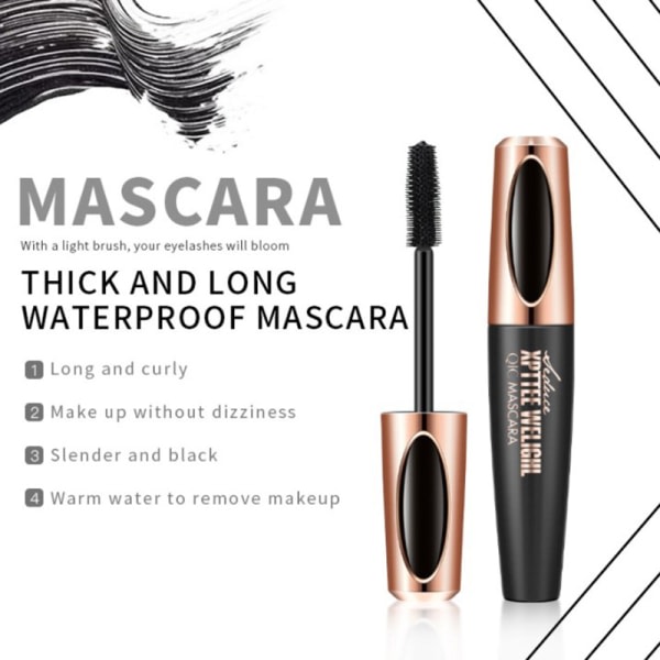 Makeup 4d Mascara Forlänger vanntäta ögonfransar Sexiga kosmetika