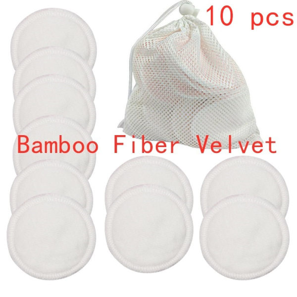 10-Pak Bamboo Fiber Makeup Remover Pads