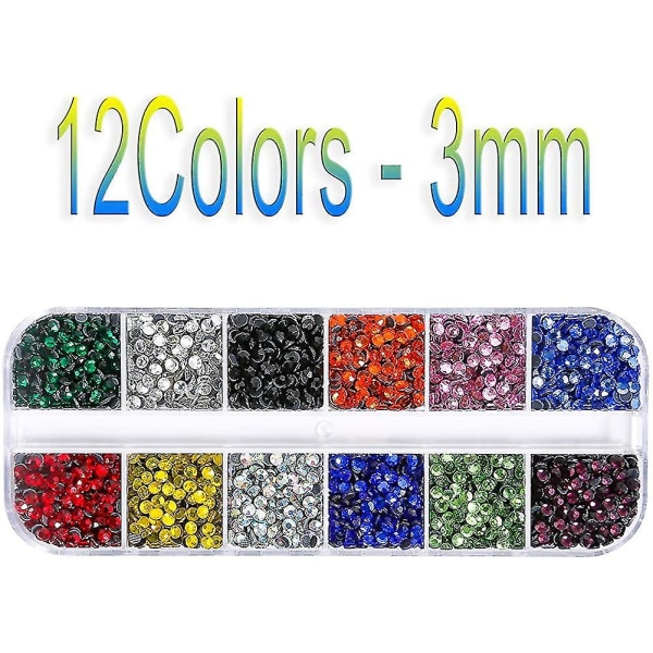 Flatbunnet Glass Rhinestone Thermoset Stone Iron-On Lim Glass