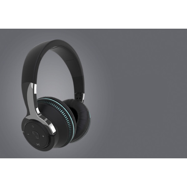 Bluetooth -hörlurar trådlöst över örat Trådlöst stereoheadset black