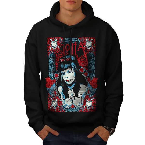 Lolita Sexy Dead Men BlackHoodie | Wellcoda CMK Black Small