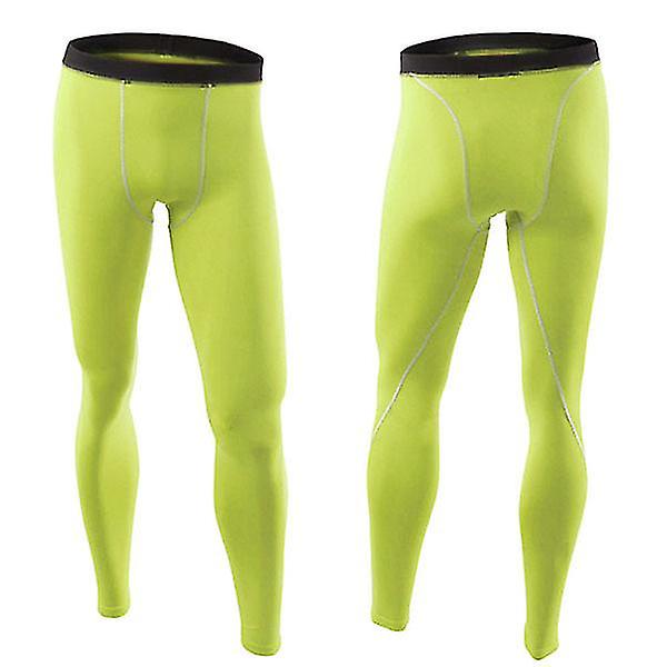 men's skinny leggings Fluorescent Green L