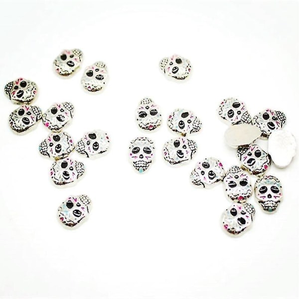 10 stk Silver Skull Spacer Diy Beads Metal Skull For Armbånd