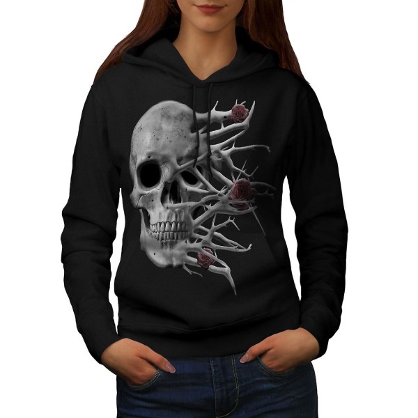 Roses Death Bad Guy Kvinner BlackHoodie | Wellcoda CMK Black Large